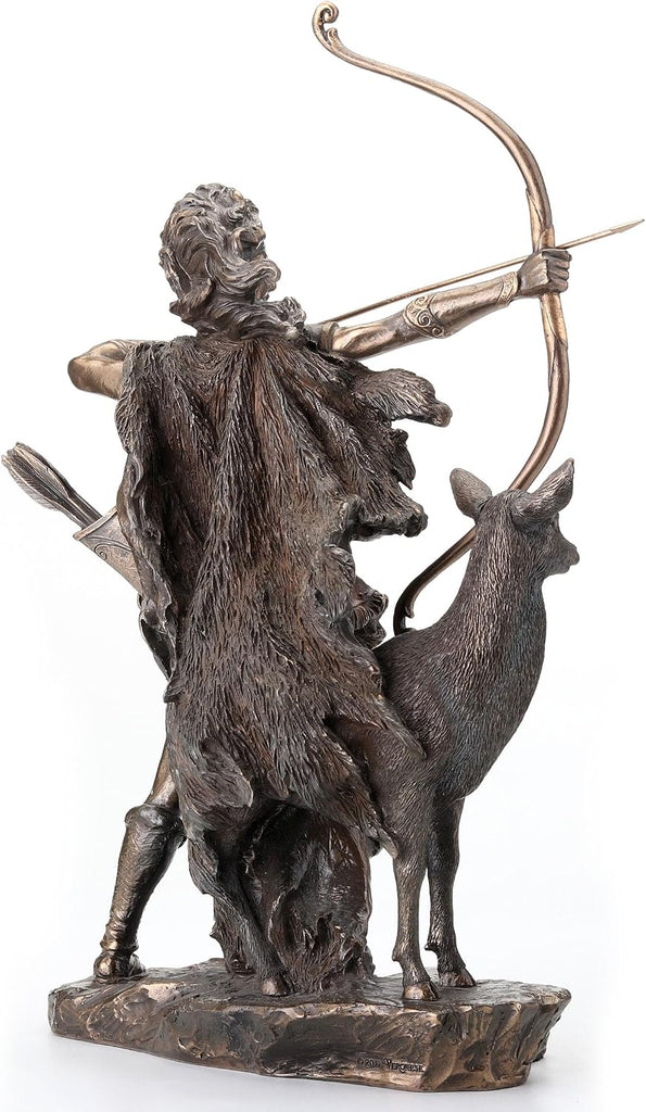 12 1/4 Inch Artemis Goddess of Hunt and Wilderness Cold Cast Resin Greek Statue Bronze Finish Sculpture