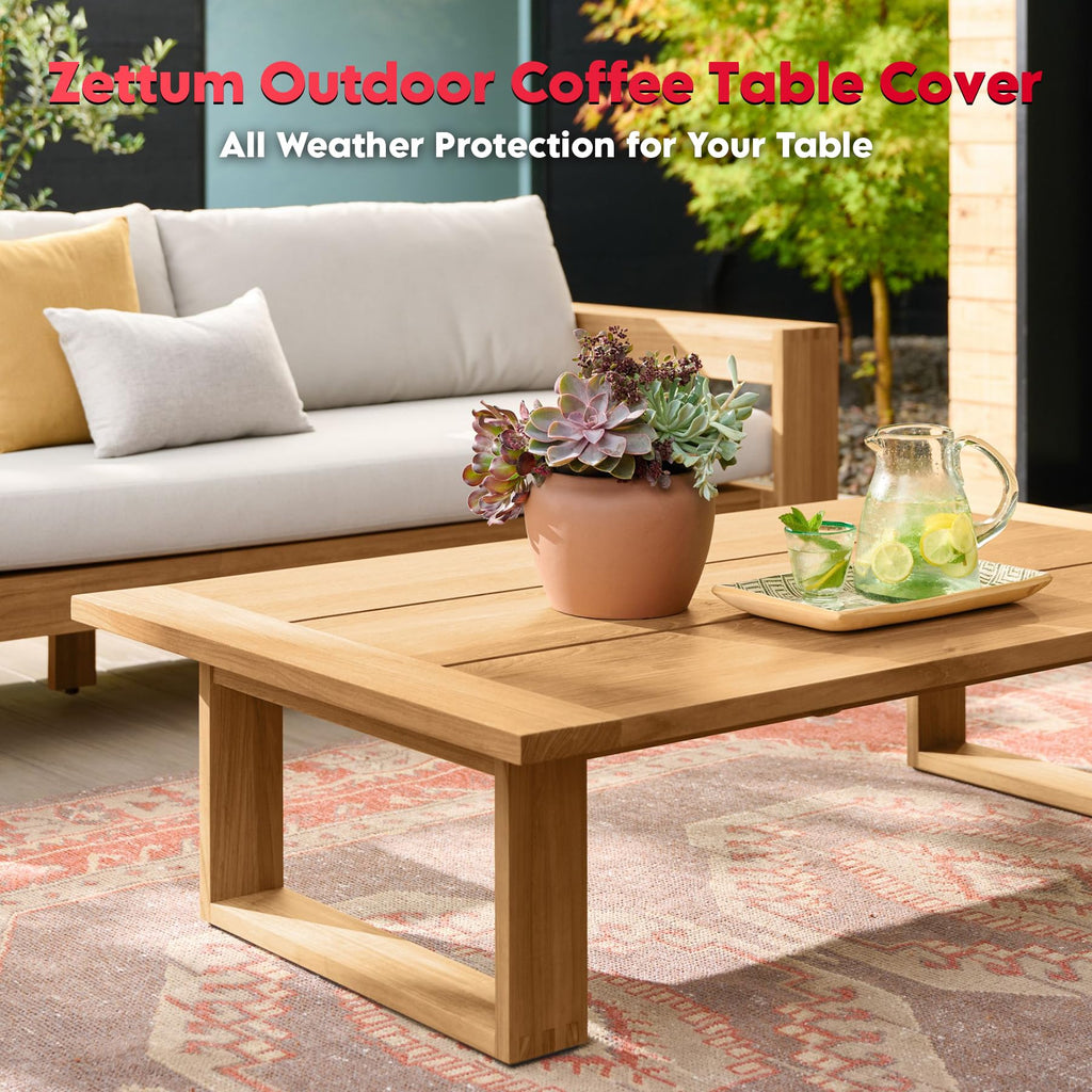 Outdoor Coffee Table Cover - Coffee Table Cover Rectangle Waterproof & Heavy Duty, Patio Table Covers for Side