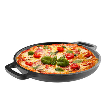Cast Iron Pizza Pan, Even-Heating Cast Iron Cookware, 16.5"