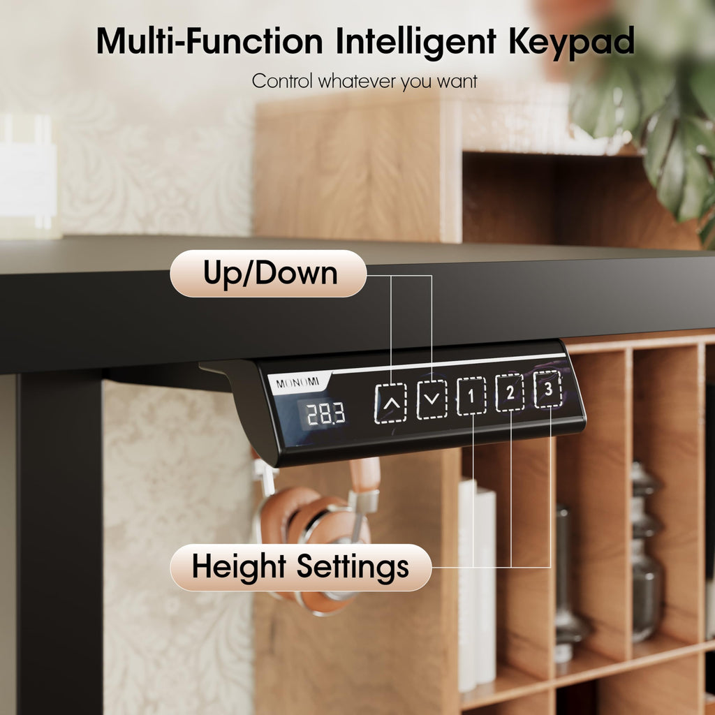 Large Electric Standing Desk 71"x31.5" Height Adjustable, Black