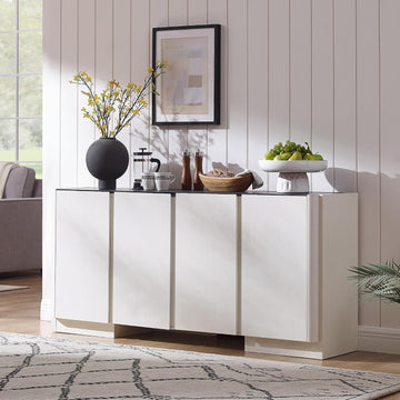 66" Large Sideboard Buffet Cabinet with Storage, 30" Tall Modern Kitchen Storage Cabinet, Adjustbale Shelf, Coffee Bar