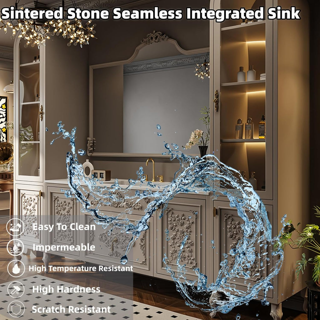 72' Bathroom Vanity with Sink - Modern Bathroom Vanity Cabinet