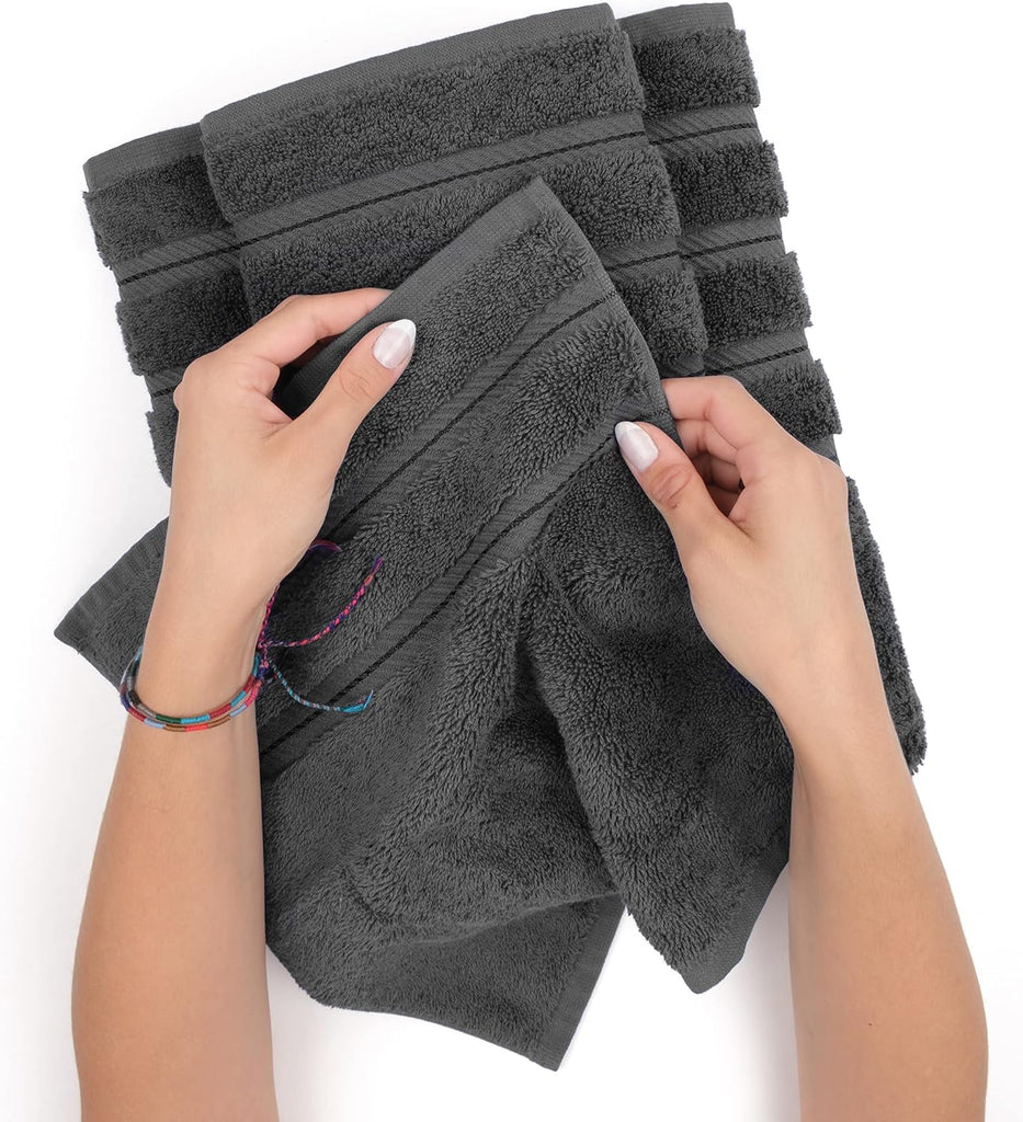 Soft Linen 100% Cotton Luxury Turkish Towels, 6 Piece Towel Set | Soft Absorbent Quick Dry OEKO Tex Standard 100