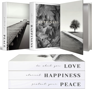 3 Pieces Fake Coffee Table Books Decor, Decorative Books with Hidden Storage, Aesthetic Bookshelf Decor , with unique
