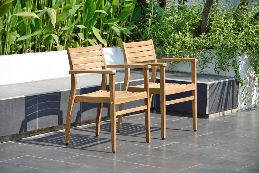 Fairview 9 Piece Teak Double Extendable Oval Dining Set