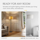 Floor Lamp with Scratch Proof and Corrosion Resistant Body - Perfect Lighting and Corner Decor, Matte White