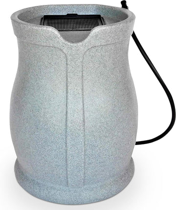 Catalina 45-Gallon Rain Barrel - BPA-Free Flat-Back Design with 3.5 Foot Garden Hose, Shut-Off Thumb Valve, and Fixed