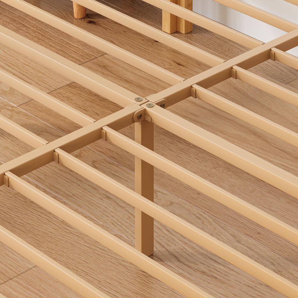 12 Inch Queen Bamboo Platform Bed Frame, Modern Minimalist Design, Heavy Duty Support, Easy Assembly, No Box Spring