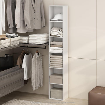 Cubicle 6-Tier Closet Organizers and Storage, Closet Organizer, Open Shelf Closet Storage, for Wardrobe, Bedroom