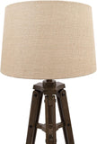 Creative Co-Op Tripod Style Wood Floor Lamp with Drum Shade