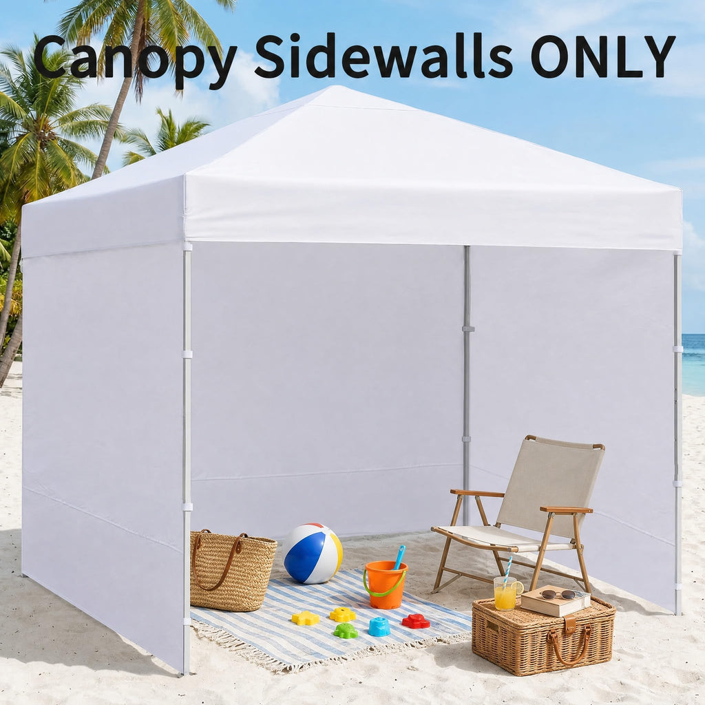 10 x 10 Canopy Sidewalls, 3 Pack Pop Up Canopy Walls, White