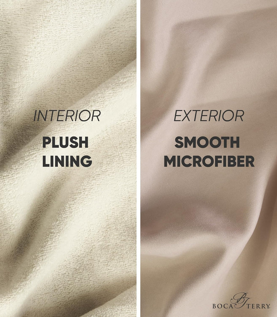 Women's Microfiber Robe by BOCA, Luxury Hotel Bathrobe, Generous Sizing | Full length resort & spa bath robes for