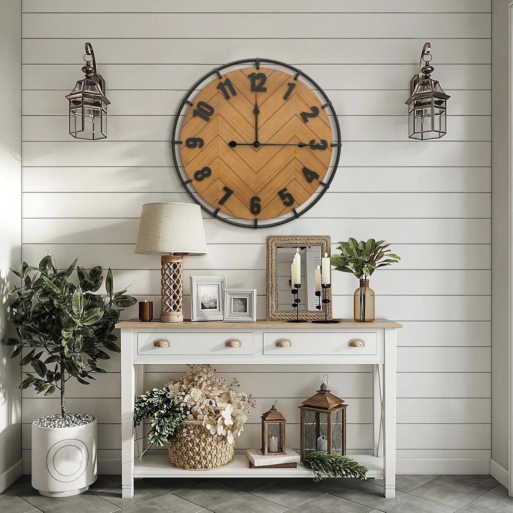 27 Inch Large Farmhouse Wall Clock