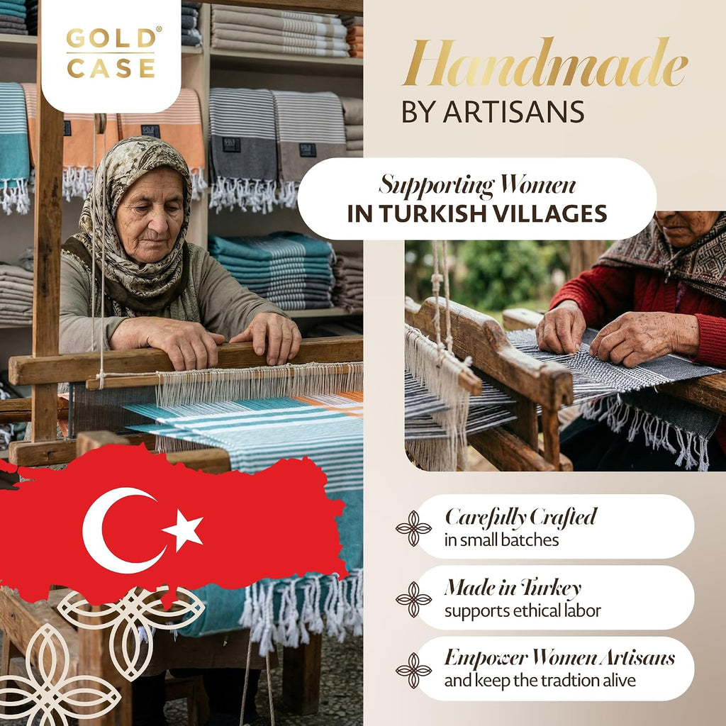Turkish Hand Towels Set of 4 - 20 x 40'' - 100% Cotton Bathroom Towels - Aphrodite Kitchen Small Towel for Spa, Face