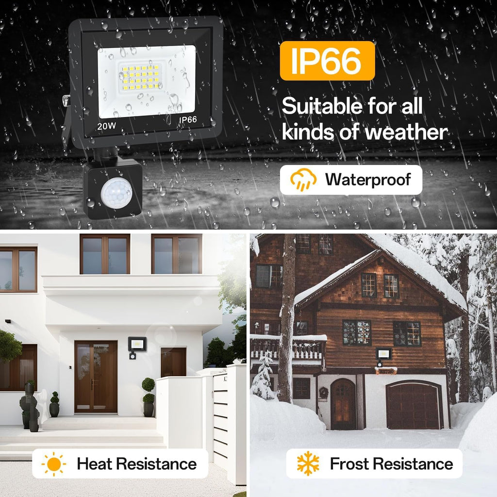 Motion Sensor Flood Light Outdoor, Plug in Motion Sensor Light