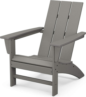 Modern Adirondack Chair - All-Weather Outdoor Lawn Adirondack Chairs - HDPE, Fade-Resistant & Durable Outdoor
