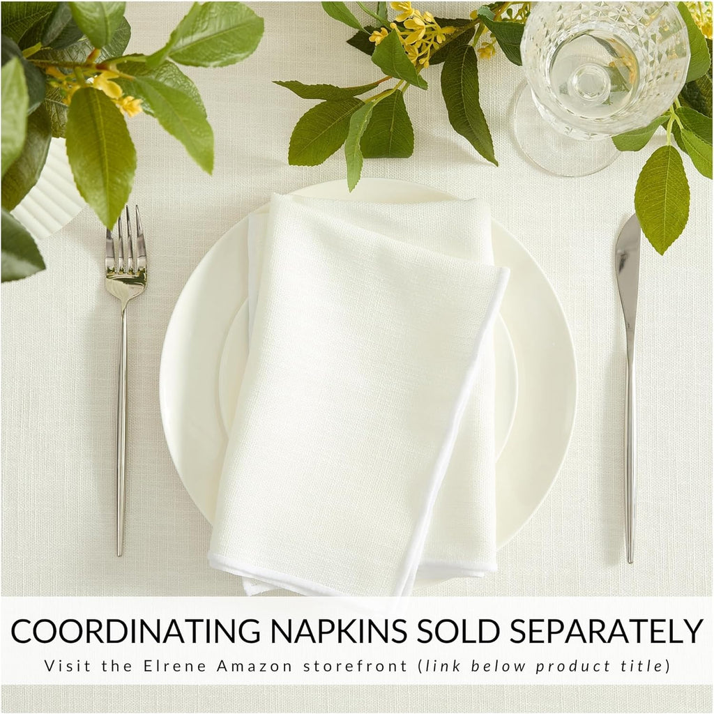 Home Fashions Villeroy & Boch Classic Embroidered Border Tablecloth - Elegant Table Cover for Dining