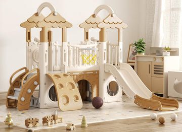 9-in-1 Toddler Slide Playset for Toddlers 1-3