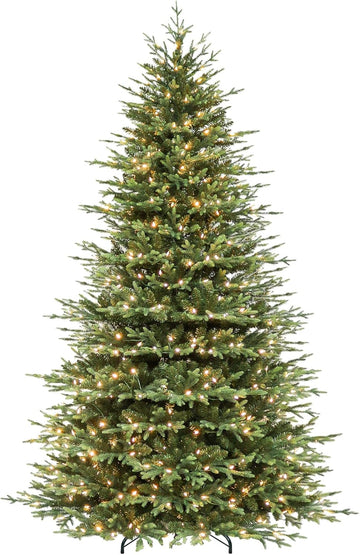 Prelit Christmas Tree with Realistic PE Foliage