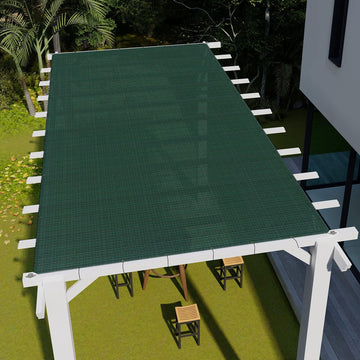 10' x 14' Sun Shade Sail Straight Edge Rectangle Canopy Shade Cover with D-Ring Grommets UV Block for Outdoor Pergola