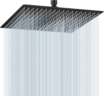 16 inch Matte Black Large Rain Shower Head