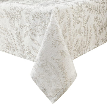 Elegant Damask Tablecloth for 8 Foot Large Rectangle Tables, Wrinkle and Stain Resistant Washable Floral Table Cloth