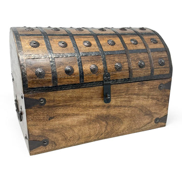 Treasure Chest Keepsake and Decorative Wood Box (XXX-Large 16x11x11) - Storage Box, Wooden Box with Hinged Lid