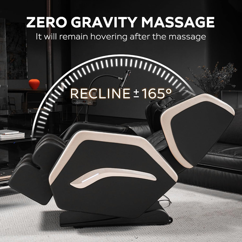 Massage Chair Recliner with Zero Gravity, Full Body Air Pressure, Foot and Calf Compression, Heated Waist and Legs
