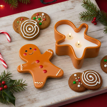 Christmas Gingerbread Man Candles Christmas Gingerbread Gift for Women