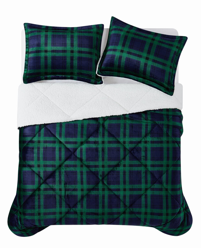 Cuddle Warmth Tartan Plaid Comforter Set