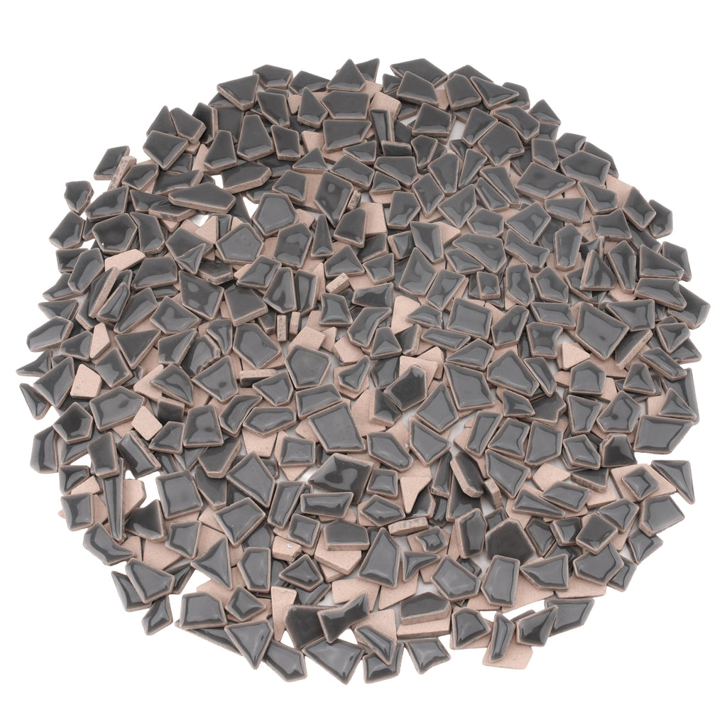 1.5LB Irregular Ceramic Mosaic Tiles, Slate Gray
