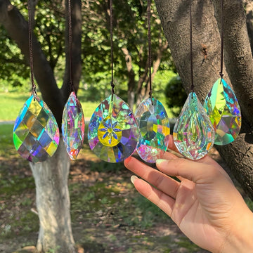 6Pcs Crystal Sun Catcher Prisms, Suncatchers for Windows Hanging