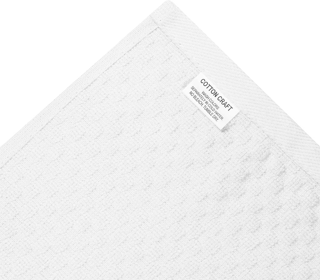 Amazing Kitchen Towel - 12 Pack 100% Cotton Waffle Terry Towel | White - 16x28 inch Euro Café Waffle Weave Dish