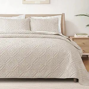 Twin Quilt Set, Brich Beige