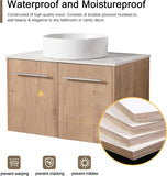 30" Floating Bathroom Vanity with Sink, 30 Inch Single Sink Wall Mounted Bathroom Vanity
