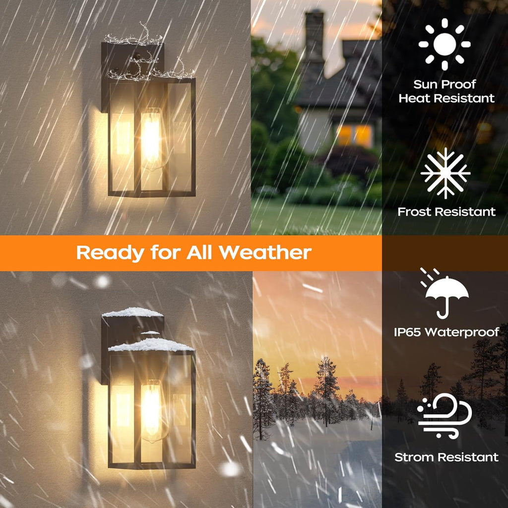 Outdoor Porch Lights Fixtures Wall Mount, Dusk to Dawn Outdoor Lighting Fixtures for House