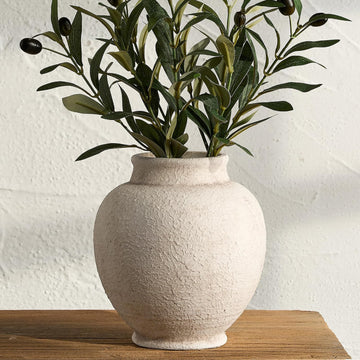 Ceramic Flower Vase, Rustic Farmhouse Decorative Vase Pottery Pampas Grass Vases