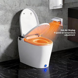 Smart Toilet with Built-In Bidet, Foam System, Temperature-Controlled Wide Heated Seat, Instant Warm Water, Full-Seat Sensor, Auto Open and Close, Foot Sensor, Auto Deodorizer, Remote Control