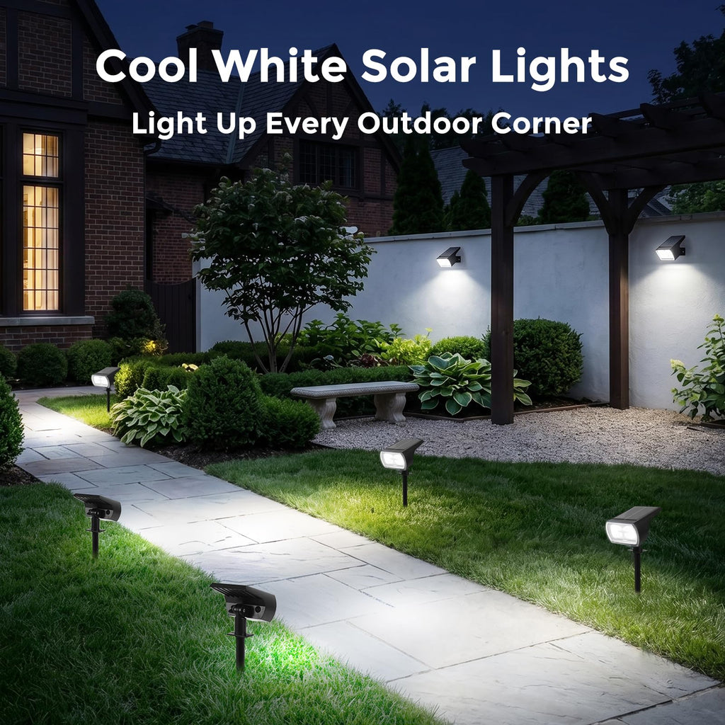 4 Pack Solar Spot Lights Outdoor Waterproof IP65