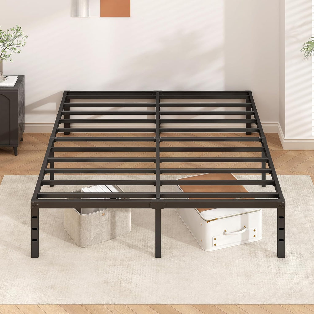 Metal Platform Bed Frame 14 Inch Tall,No Box Spring Needed,Full Bed with Heavy Duty Strong Support Slats,Easy to