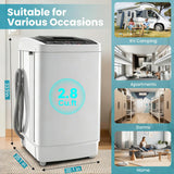 2.8 Cu.ft Portable Washing Machine, 20 lbs Capacity Full Automatic Washing Machine with 10 Wash Programs, LED Display