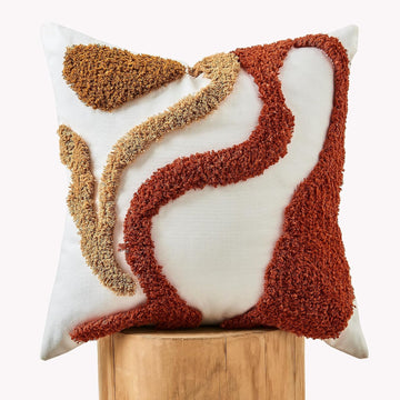 18x18 Pillow Covers-Throw Pillow Covers Boho Couch Pillows Embroidered Decorative Accent Pillows Mid Century Textured