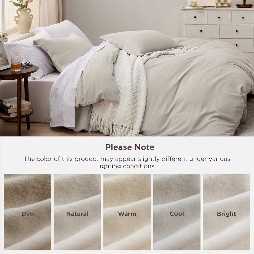 Duvet Cover-3 Pieces Prewashed 100% Polyester-Like Extra Soft Bedding Set, Includes 1 Duvet Cover