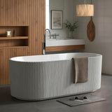 67'' Freestanding Bathtub, Deep Acrylic Soaking Tub with Non-Slip Base, cUPC Certified Modern Free Standing Tub