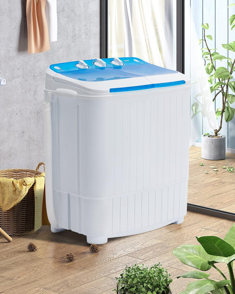 17.6Ibs Portable Washing Machine, Compact Washer Machine, Mini Washing Machine, Twin Tub Washer and Spiner