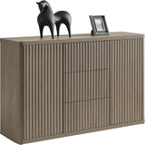 Buffet Cabinet with Storage 54.7" Large Modern Accent Storage Cabinet with Doors and Shelves Fluted Sideboard Credenza