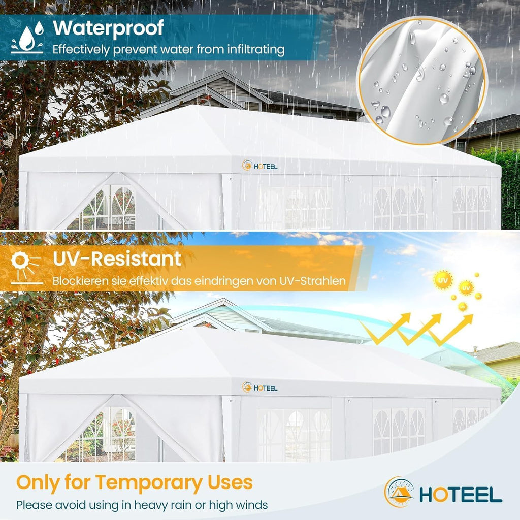 10x30 Party Tent with 8 Removable Sidewalls for Parties, Weddings, BBQ, Baby Shower, Waterproof Outdoor Event Canopy