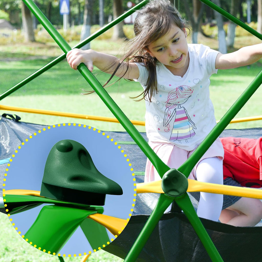13ft Geometric Dome Climber Play Center, Kids Climbing Dome Tower, Rust & UV Resistant Steel Frame Supports 1000 Lbs
