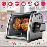 Modern Rotisserie Oven, Large Capacity (12lbs) Countertop Oven, Multi-Purpose Basket for Versatile Cooking, Easy-to