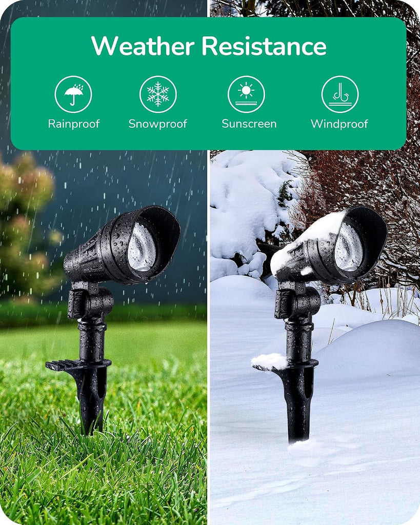 Low Voltage LED Landscape Lights, 3.2W 240LM Waterproof SpotLights | 12V 3000K AC/DC, 35° Beam Angle, CRI 80, Outdoor